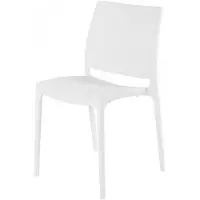 HorecaTraders Chaise empilable Trix | Polypropylène | Blanc | 4 pièces
