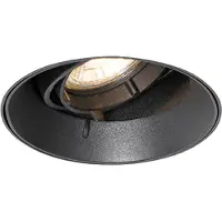 QAZQA Spot encastré moderne noir GU10 rond sans bordure - Oneon