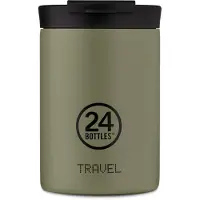 24Bottles Gourdes olive / noir