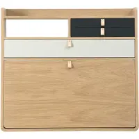 Harto Gaston Secrétaire Oak | Slate grey | Light grey | 80 cm