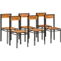 vidaXL Chaises de salle à manger 6 pcs. Acacia massif