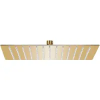 vidaXL Douche de pluie en acier inoxydable 25x25 cm carré Golden