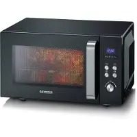 Severin MW 7763 - Four à micro-ondes avec grill - pose libre - 25 litres - 900 W - Black/Stainless Steel