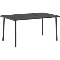 vidaXL Table de jardin gris foncé 150x90x72 cm Acier