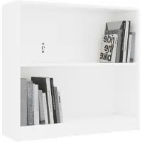 vidaXL Bibliothèque blanc 80x24x75 cm bois d'ingénierie