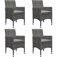 vidaXL Ensemble de jardin 7 pièces Gris