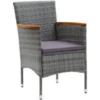 vidaXL Ensemble de jardin 7 pièces Gris