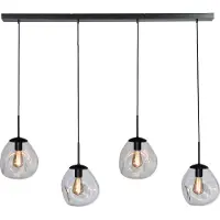 Masterlight Lampe suspendue Lava 4x verre à fumée