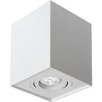 Spectrum Deckenleuchte Aufbauleuchte Downlight Eckig Aluminium weiß GU10 Fassung schwenkbar
