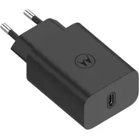 Motorola Chargeur Power Delivery 30 W Noir + Câble USB-C 1 m Noir Matière Synthétique
