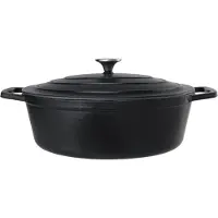 C&T Faitout Noir Mat 5,1l 33x25xh11cm Ovale Fonte