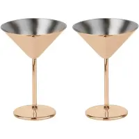 Paderno Verre à Martini Paderno Mirror Copper (Ensemble de 2)