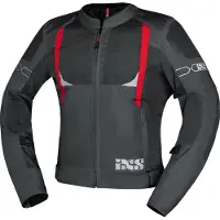 IXS Trigonis-Air Veste Moto Textile Grise Rouge Taille L