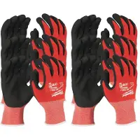 Milwaukee Gants de protection anti-coupures Classe 1 Taille 11 Paquet de 12 pièces (11, XXL)