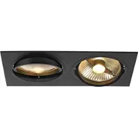 SLV Spot encastrable New Tria ES111 2 lumières noir avec ressorts de serrage