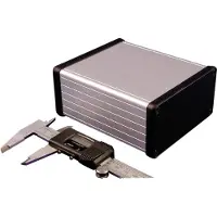 Hammond Electronics Boîtier profilé,1455N1202, aluminium extrudé, aluminium clair, IP54, 120x103x53 mm (Boîtier), Accessoires électroniques + boîtier, Argent