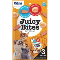 Inaba Juicy Bites - friandises humides au poisson et aux palourdes pour chats - 33,9 g (3x11,3 g)