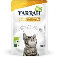 Yarrah 14x85g Bio Filets en sauce poulet bio - Pâtée pour chat