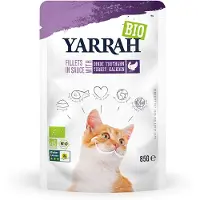 Yarrah 14x85g Bio Filets en sauce dinde bio - Pâtée pour chat