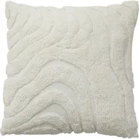 Nordal Coussin Tufe crème avec rembourrage