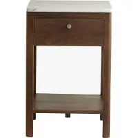 Nordal Table De Chevet A/s Bille-bois/marbre | 6725