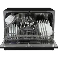 Tomado TDW5501B - Mini lave-vaisselle - Petit lave-vaisselle - Pose libre - 6 couverts - 5 programmes - Classe énergétique D - Noir