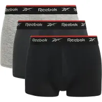 Reebok Sous-vêtements de sport 'Redgrave' gris foncé / gris chiné / rouge / noir