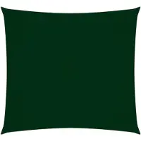 vidaXL Voile de parasol tissu oxford carré 3x3 m vert foncé