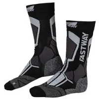 FASTWAY Uni 201 Courtes Chaussettes Noir/Gris 43-46 unisex