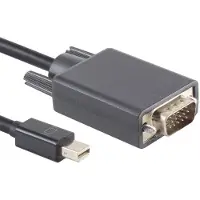 S-Impuls S/CONN maximum connectivity Câble Displayport-Mini Displayport mâle 1.2 vers VGA mâle, noir (5 m), Câble vidéo, Noir