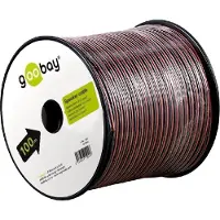 Goobay Câble pour haut-parleur - 100 mètres sur bobine - 1 mm². -