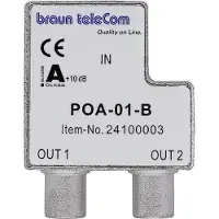 Braun Telecom Distributeur BTV 2 GHz 2xIEC/TV (POA 01-B) -