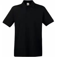 Fruit Of The Loom Polo pour hommes Premium, Kurzarm BC1381 (S) (Schwarz)