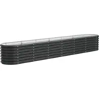 vidaXL Lit surélevé de jardin Acier galvanisé Anthracite