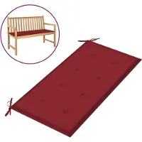 vidaXL Coussin de banc de jardin rouge bordeaux 100x50x4 cm