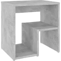 vidaXL Table de chevet gris béton 40x30x40 cm bois d'ingénierie