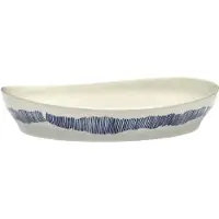 Serax Feast Plat de Service S White|Blue Stripes