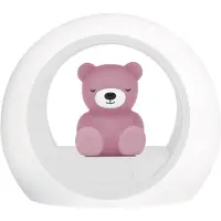 Zazu Lampe de chevet , modèle Billy l'Ours, couleur violette, avec détecteur de vin et éclairage LED