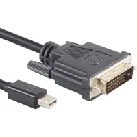 S-Impuls S/CONN maximum connectivity Câble Displayport-Mini Displayport mâle 1.2 vers DVI-D 24+1 mâle, sc (3 m), Câble vidéo, Noir