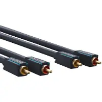 ClickTronic Tulp kabel - 2x Tulp male vers 2x Tulp male - Analogique - Double blin
