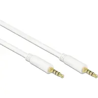 DeLOCK Câble Jack 3,5mm ST/ST 4pin iPhone 5,0m blanc -