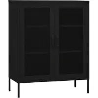 vidaXL Armoire de rangement Noir 80x35x101,5 cm Acier