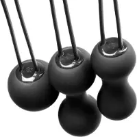 Je Joue Ami Lot de 3 Boules de Geisha Kegel Noires - Noir