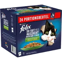 Felix 24x85g Tendres Effilés en gelée sélection aux légumes - Pâtée pour chat