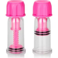 Calexotics Vacuum Twist Suckers ventouses de mamelon Pink 2x10,25 cm