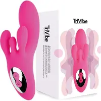 Feelztoys TriVibe Vibromasseur Point G Avec Stimulation Clitoridienne & Labiale Rose