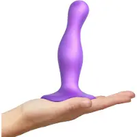 Strap-On-Me Curvy S - gode ondulé avec ventouse (violet)