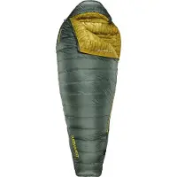 Therm-a-Rest - Sac de couchage 3 saisons ultra-compact en duvet hydrofuge - Questar 20F/-6C Balsam - Taille Regular - Kaki