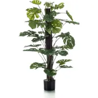 PrettyPlants Plante artificielle Monstera sur poteau 120 cm
