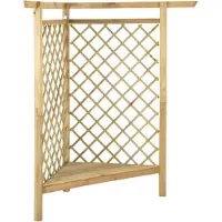 vidaXL Pergola d'angle avec banc 166x81x174 cm Bois de pin imprégné